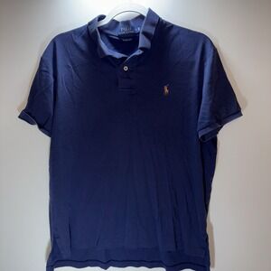 Polo Ralph Lauren Shirt Men's Size Large Navy Preppy Versatility Classic Style